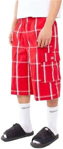 Shaka Wear Shsp Men’s Plaid Shorts - Red