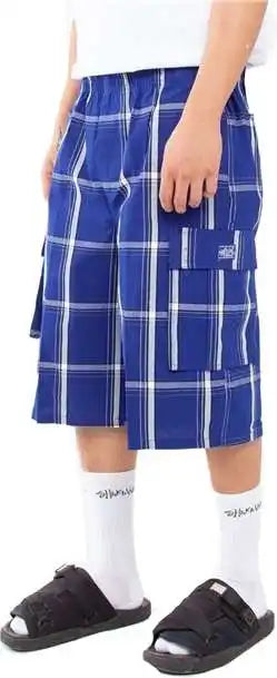 Shaka Wear Shsp Men’s Plaid Shorts Royal