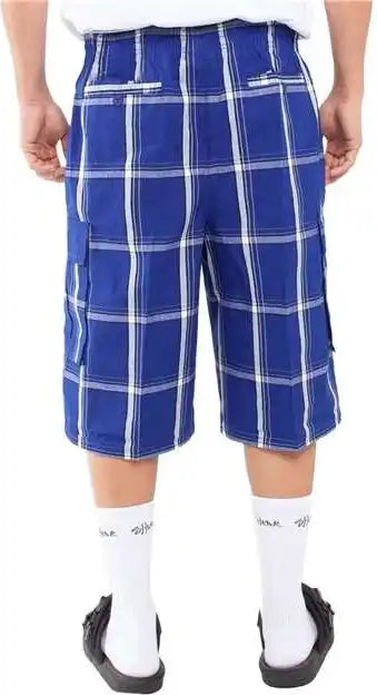 Shaka Wear Shsp Men’s Plaid Shorts Royal