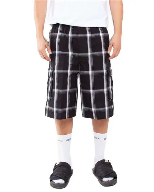 Shaka Wear Shsp Plaid Shorts - Black