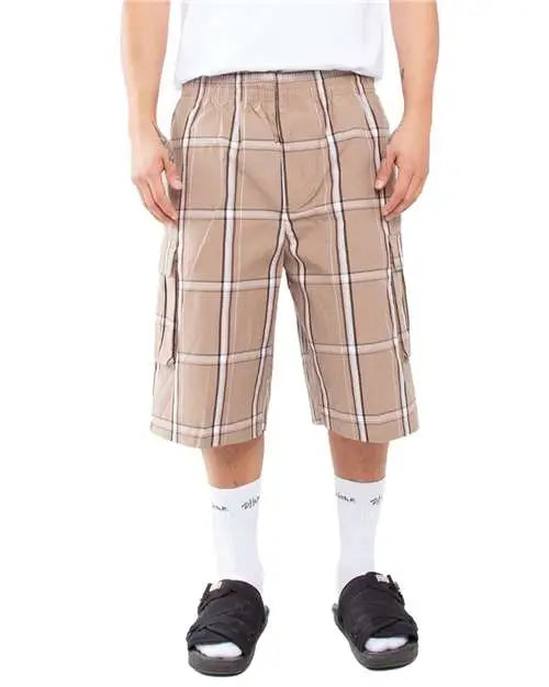 Shaka Wear Shsp Plaid Shorts - Khaki