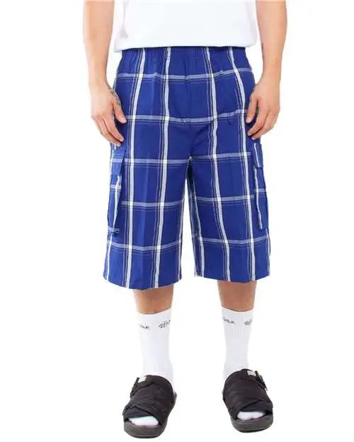 Shaka Wear Shsp Plaid Shorts - Royal