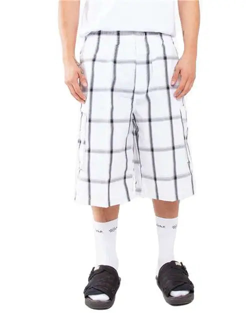 Shaka Wear Shsp Plaid Shorts - White