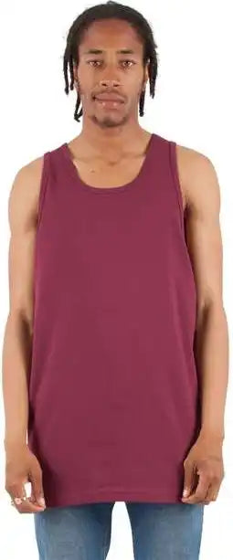 Shaka Wear Shtank Unisex Active Tank Burgundy