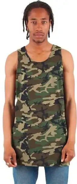 Shaka Wear Shtank Unisex Active Tank - Camo Green