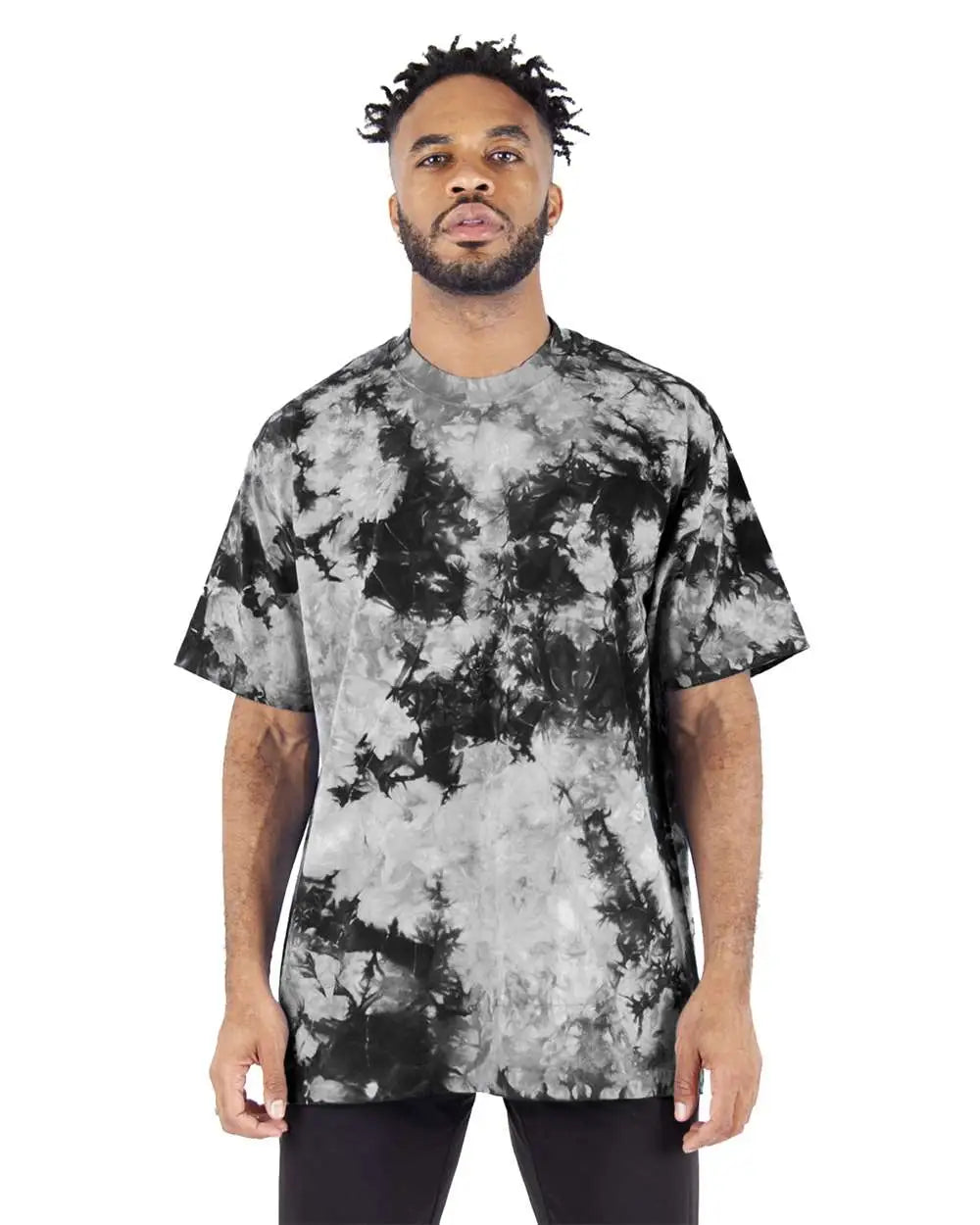 Shaka Wear Shtdss Heavyweight Tie-dye T-shirt - Black White