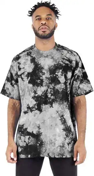 Shaka Wear Shtdss Unisex Heavyweight Tie-dye T-shirt - Black/ White