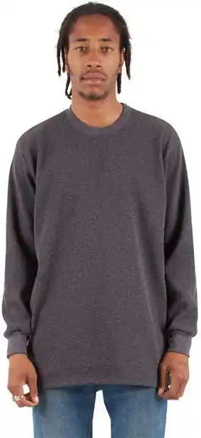 Shaka Wear Shthrm Unisex Thermal T-shirt - Charcoal Grey Heather