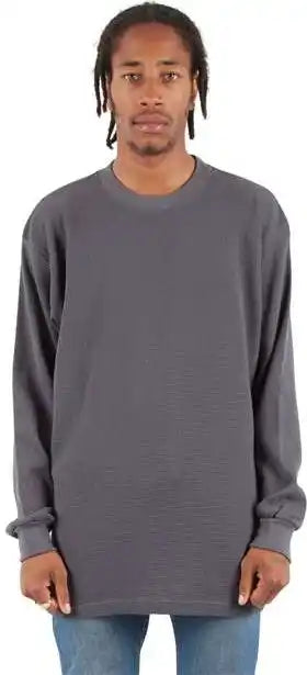 Shaka Wear Shthrm Unisex Thermal T-shirt - Dark Grey