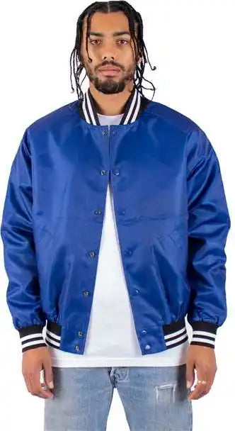 Shaka Wear Shvbj Men’s Varsity Bomber Jacket - Royal