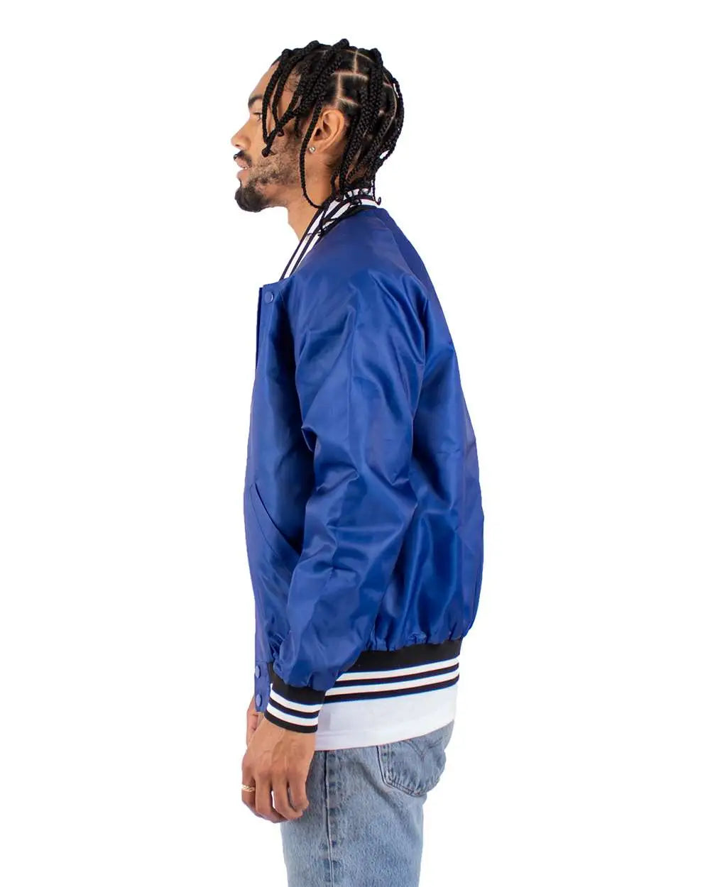 Shaka Wear Shvbj Varsity Bomber Jacket - Royal