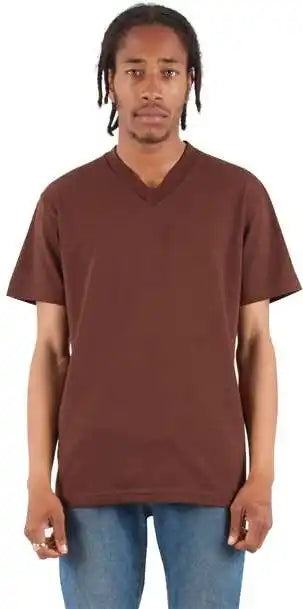 Shaka Wear Shvee Unisex V-neck T-shirt - Brown
