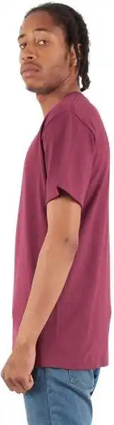 Shaka Wear Shvee Unisex v Neck t Shirt Burgundy