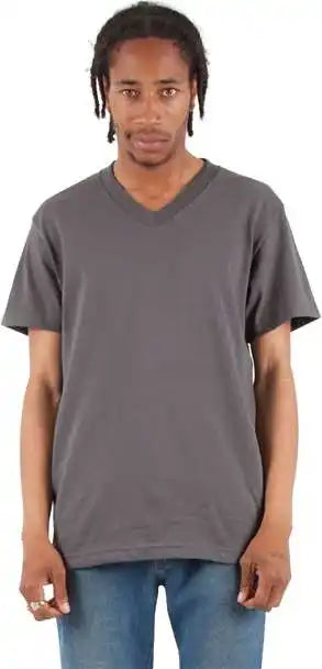 Shaka Wear Shvee Unisex v Neck t Shirt Dark Gray
