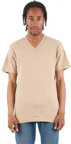 Shaka Wear Shvee Unisex V-neck T-shirt - Khaki