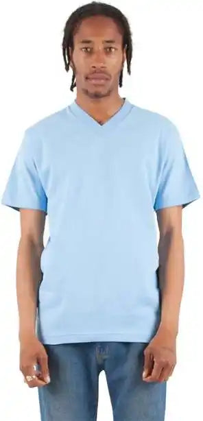 Shaka Wear Shvee Unisex V-neck T-shirt - Sky Blue