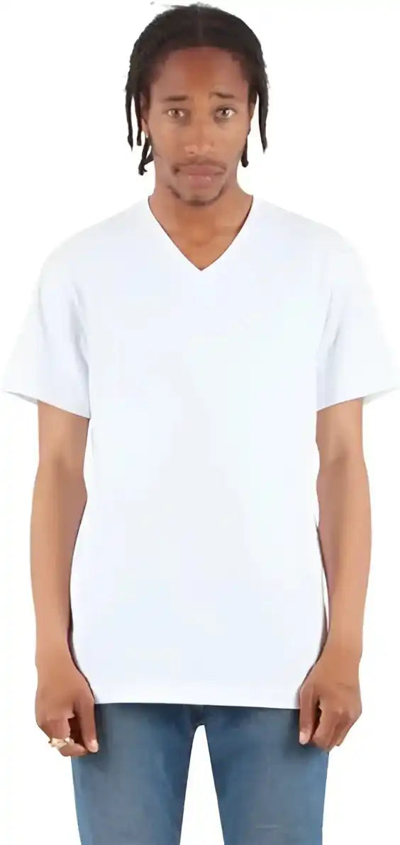 Shaka Wear Shvee Unisex V-neck T-shirt - White