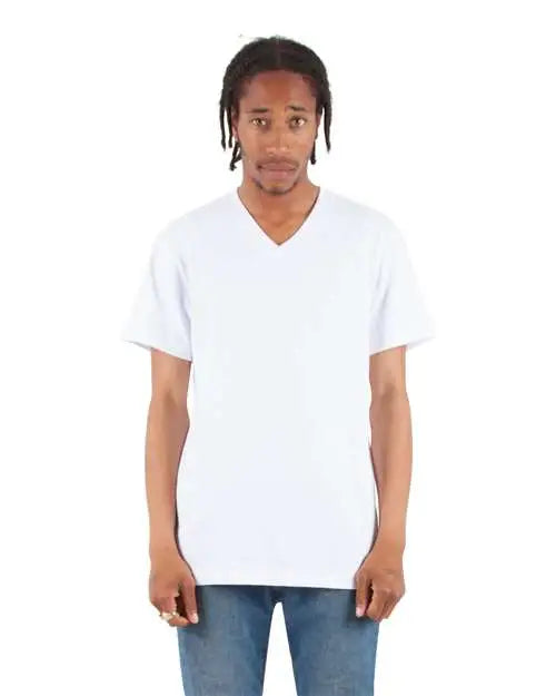 Shaka Wear Shvee V-neck T-shirt - White - Blue Royal / s
