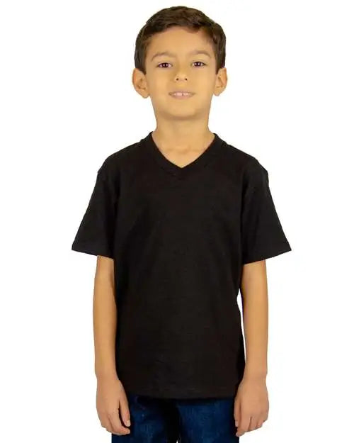 Shaka Wear Shveey Youth V-neck T-shirt - Black - Blue Navy / Xs