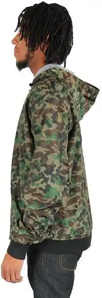 Shaka Wear Shwbj Unisex Windbreaker Jacket - Camo Green