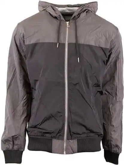 Shaka Wear Shwbj Unisex Windbreaker Jacket - Grey/ Black