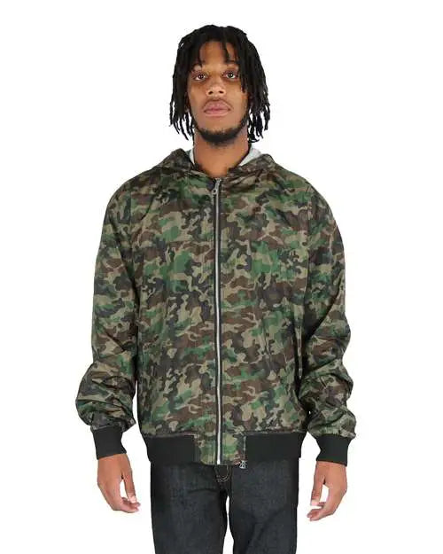 Shaka Wear Shwbj Windbreaker Jacket - Camo Green - s
