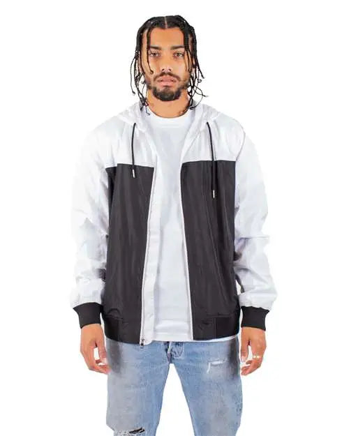 Shaka Wear Shwbj Windbreaker Jacket - White Black - s