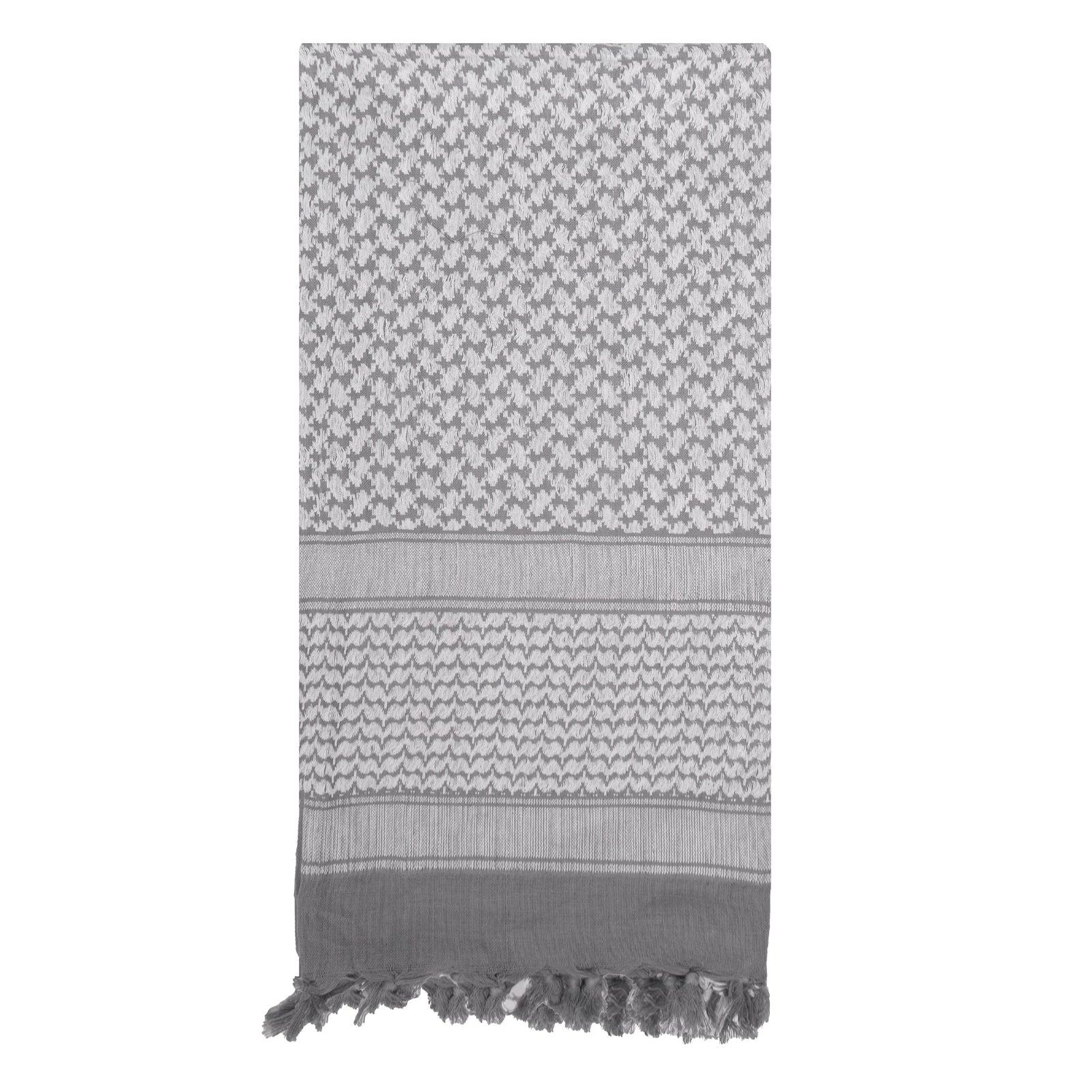 Shemagh Tactical Desert Keffiyeh Scarf - Grey / White