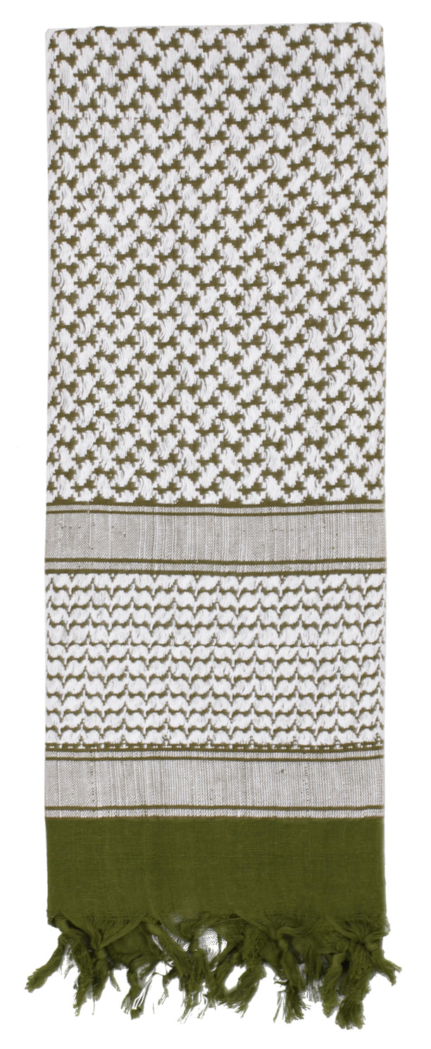 Shemagh Tactical Desert Keffiyeh Scarf - Grey / White