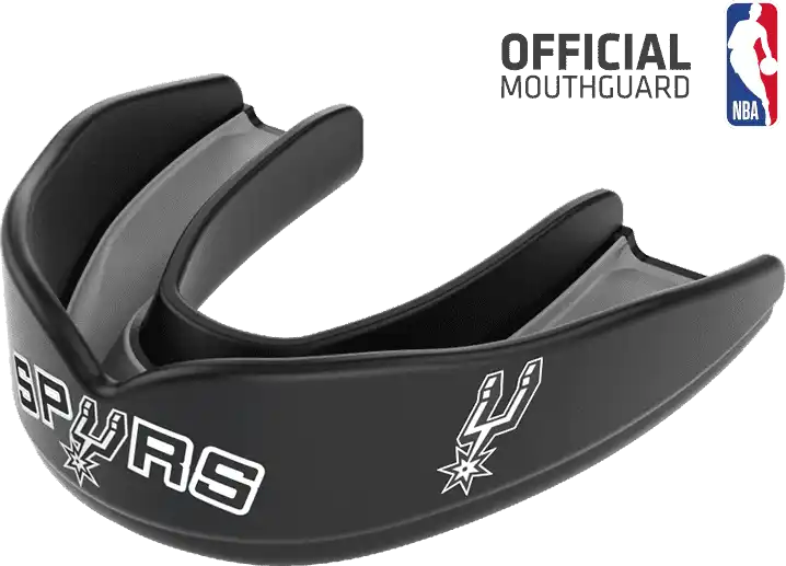 Shock Doctor 8309 Superfit Basketball Nba Mouthguard San Antonio Spurs Black Silver