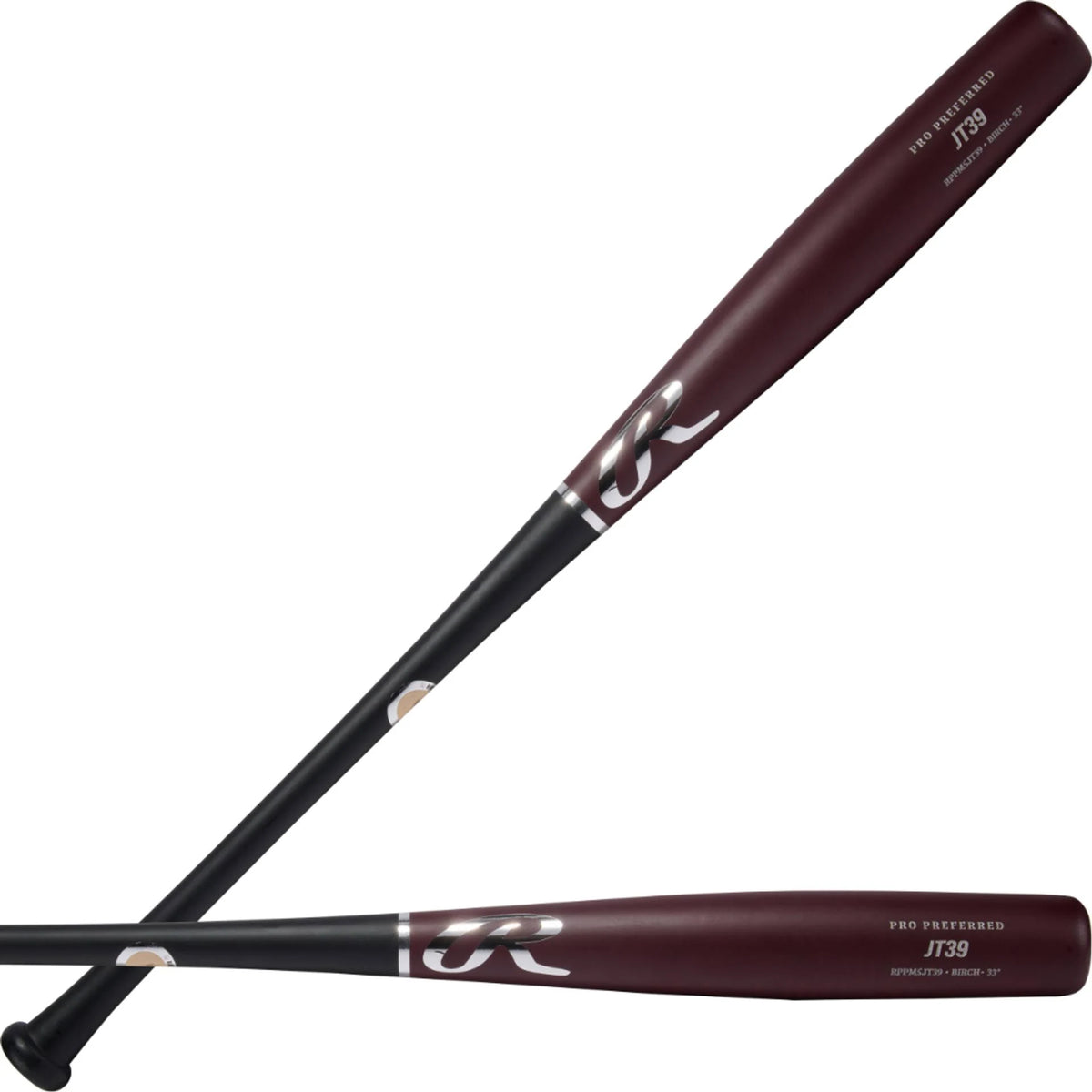 Rawlings Pro Preferred JT39 Torpedo Barrel Birch Wood Bat - Back Brown - HIT a Doulbe - 1