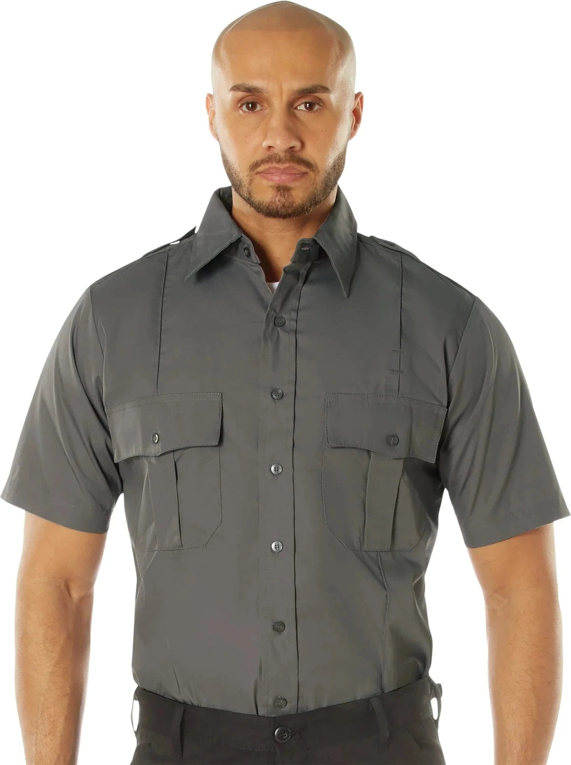 Short Sleeve Uniform Shirt - Dark Grey / s