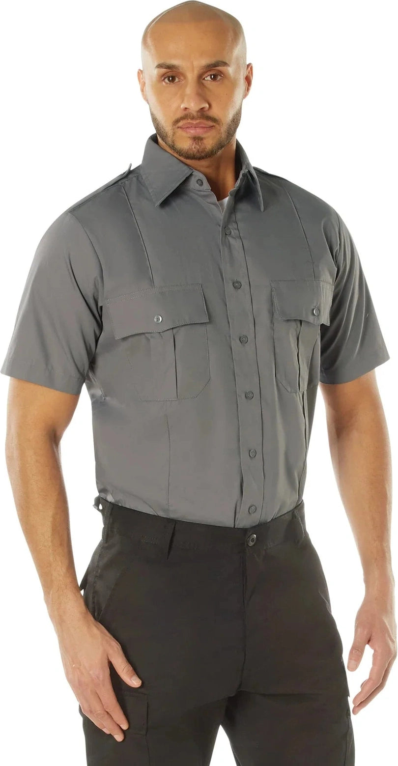 Short Sleeve Uniform Shirt - Grey / s