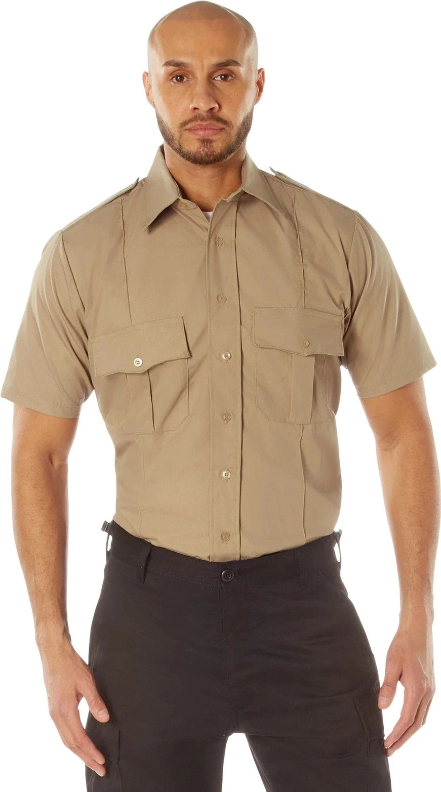 Short Sleeve Uniform Shirt - Khaki / s