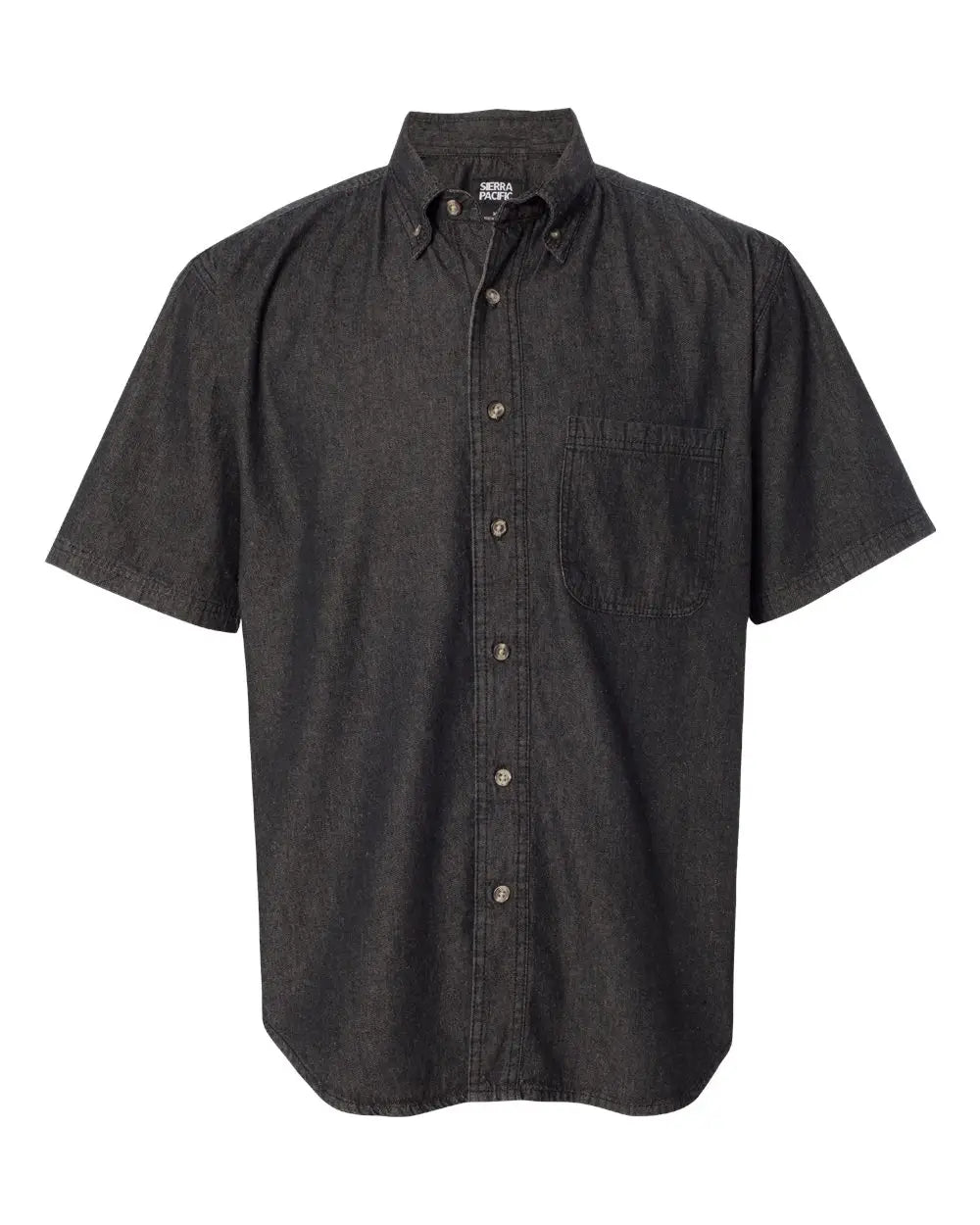 Sierra Pacific 0211 Denim Short Sleeve Shirt - Black