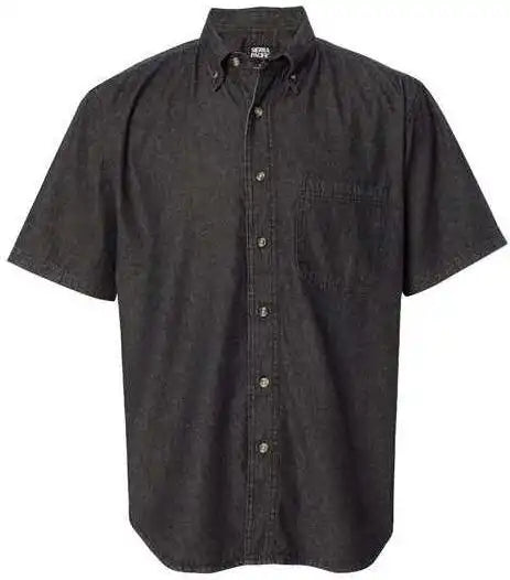 Sierra Pacific 0211 Short Sleeve Denim Shirt - Black
