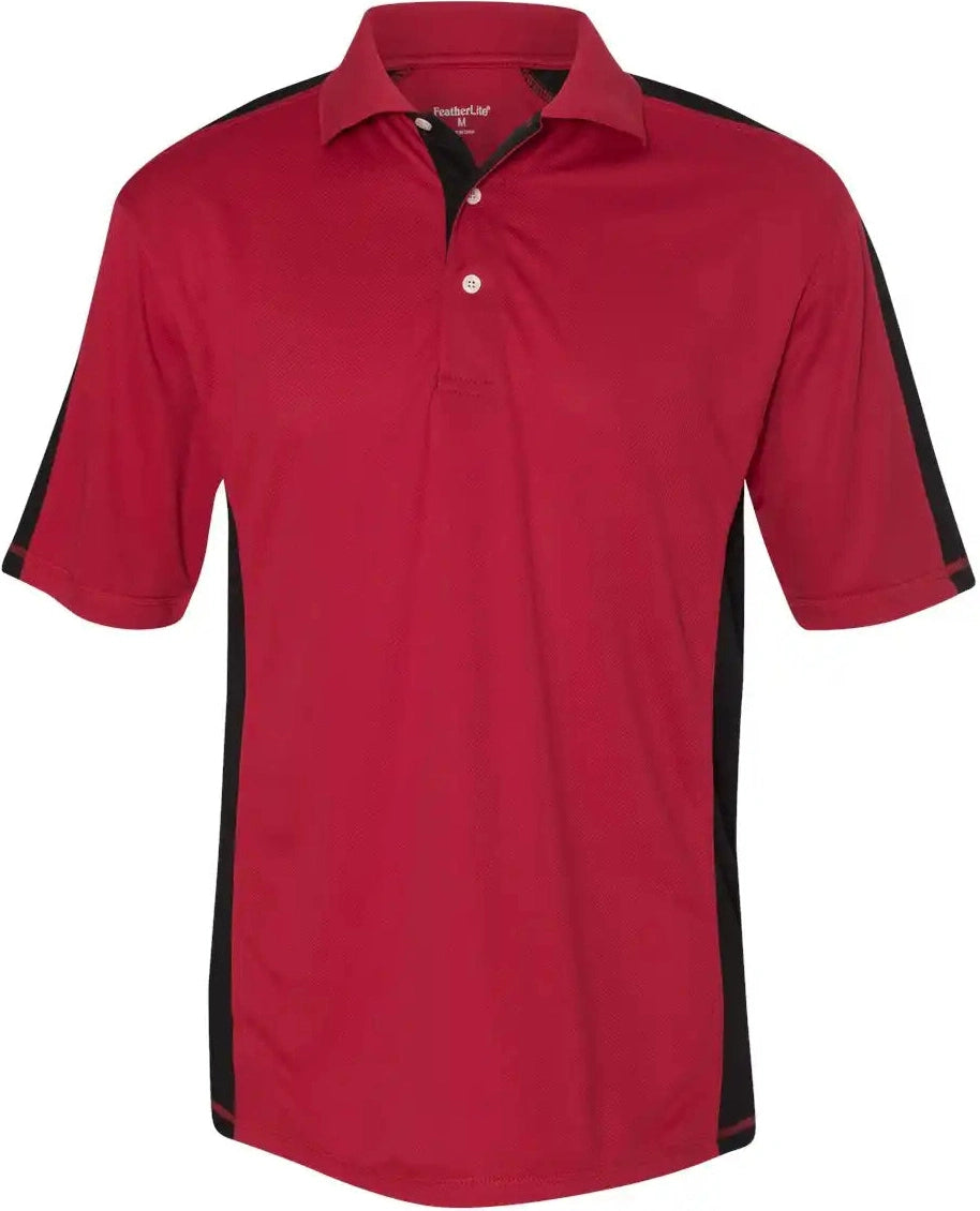 Sierra Pacific 0465 Colorblocked Moisture Free Mesh Polo - Red Black - Red/ / s