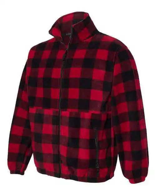 Sierra Pacific 3061 Fleece Full-zip Jacket - Red Black
