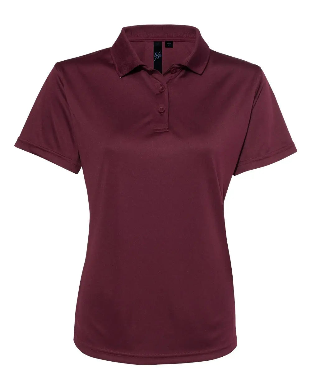 Sierra Pacific 5100s Women’s Value Polyester Polo - 5100 - Maroon - Ladies s