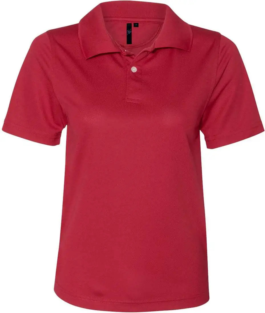 Sierra Pacific 5100s Women’s Value Polyester Polo - 5100 - Red - Ladies s