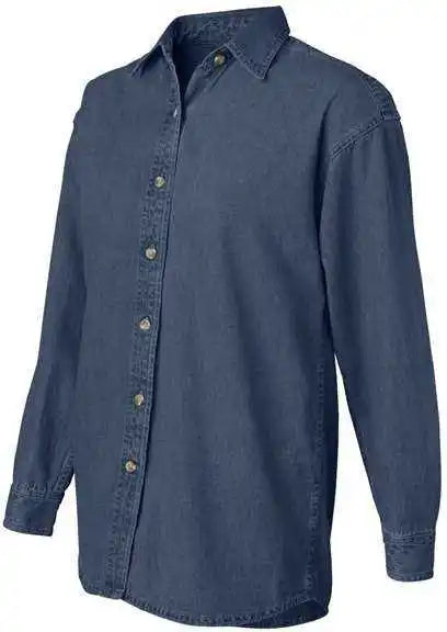 Sierra Pacific 5211 Women’s Long Sleeve Denim Shirt Dark