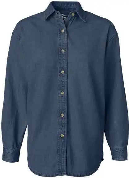 Sierra Pacific 5211 Women’s Long Sleeve Denim Shirt Dark
