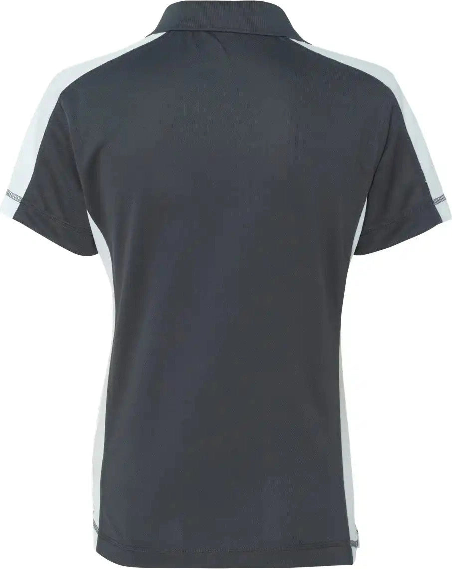 Sierra Pacific 5465 Women’s Colorblocked Moisture Free Mesh Polo - Steel White