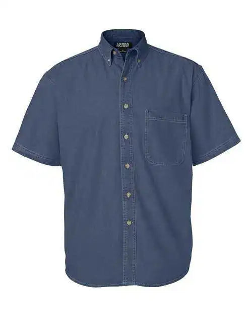 Sierra Pacific 6211 Short Sleeve Denim Tall Sizes - Dark