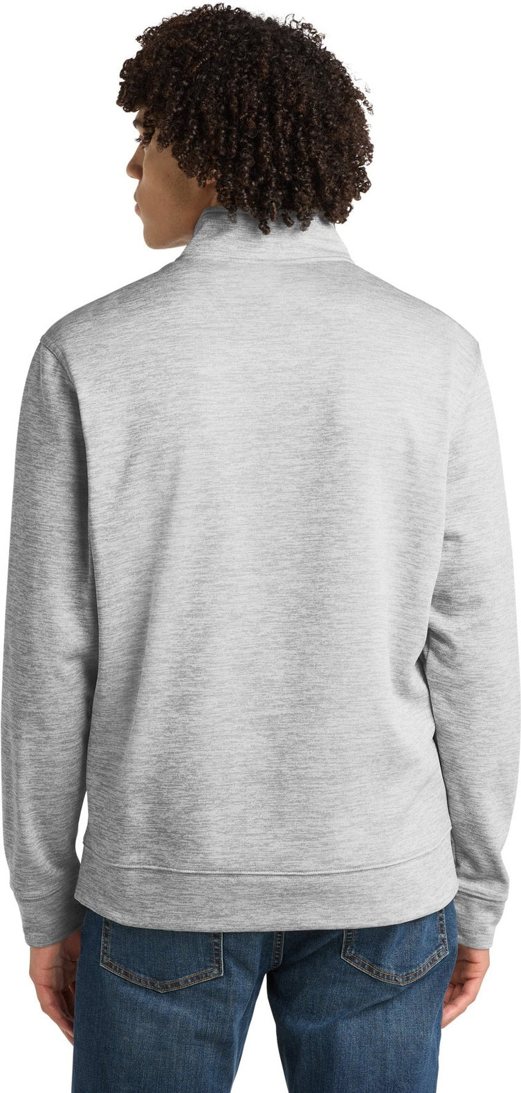 Silver Electrc Sport-Tek PosiCharge Electric Heather Fleece 1/4-Zip Pullover. ST226