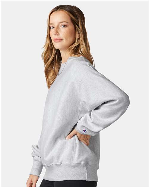 Silver Grey Reverse Weave® Crewneck Sweatshirt - S149
