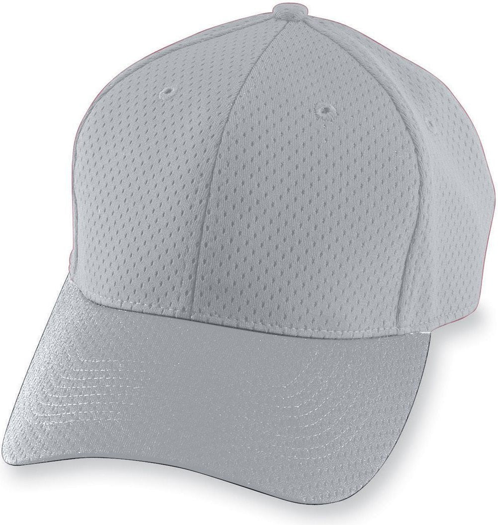 SILVER GREY YOUTH ATHLETIC MESH CAP