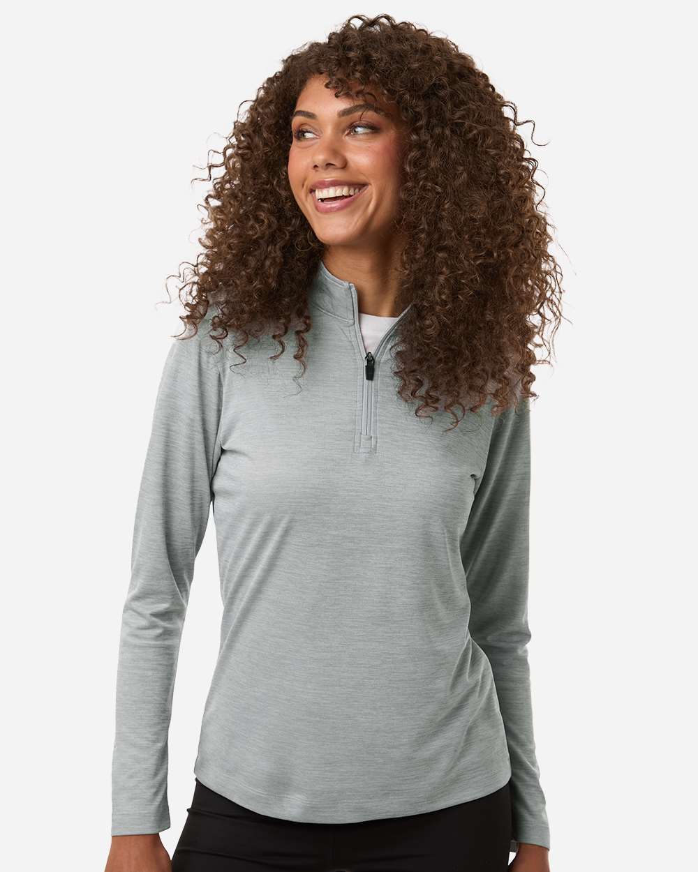 Silver Melange Women's Pro-Lock Performance Mélange Quarter-Zip Pullover - 4HM70L plain