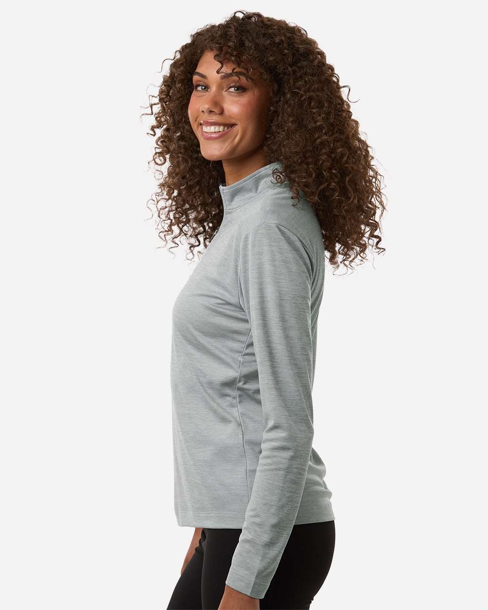 Silver Melange Women's Pro-Lock Performance Mélange Quarter-Zip Pullover - 4HM70L