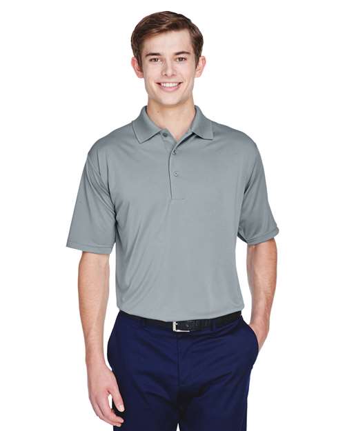 Silver Men's Cool & Dry 8-Star Elite Performance Interlock Polo - 8610